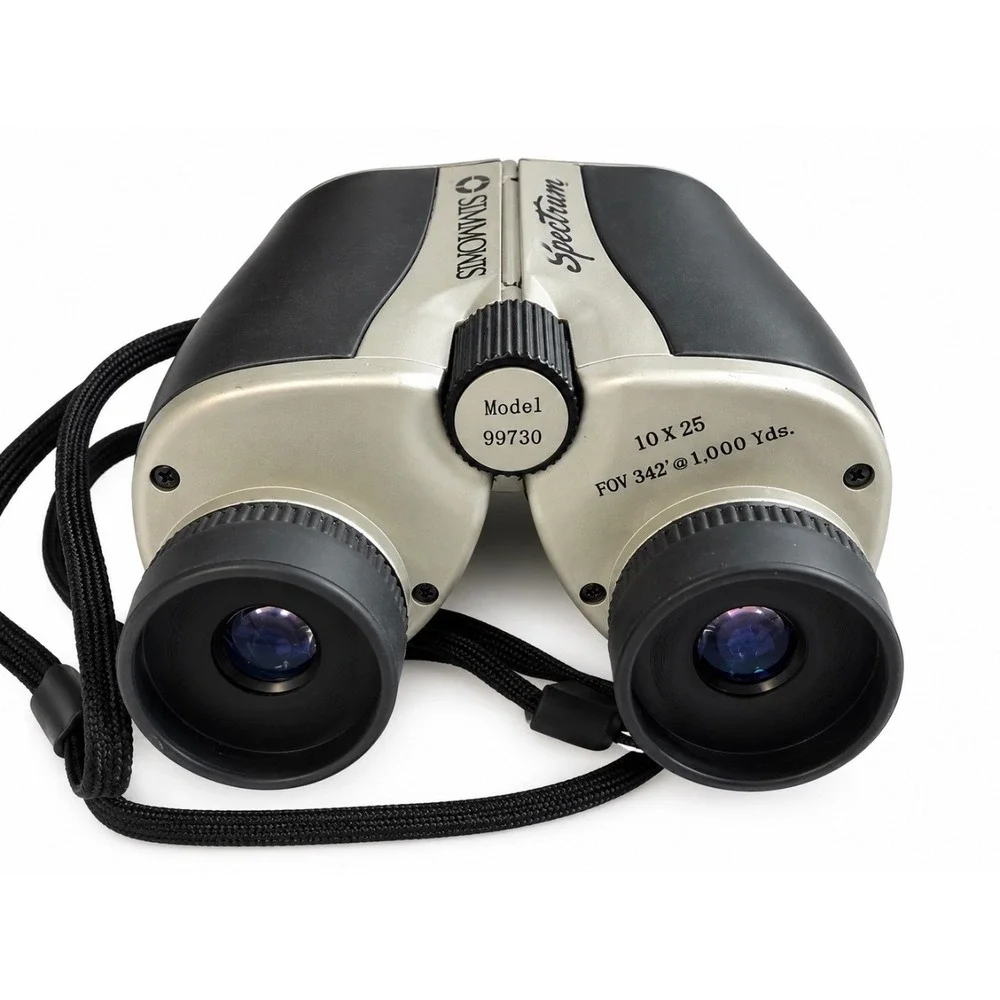 Simmons Spectrum 10x25 Compact Binoculars Model 99730 Champagne Black 342ft FOV
